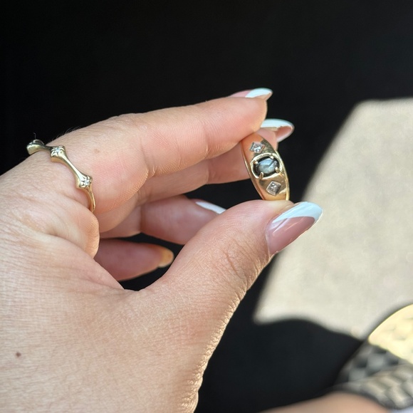 10k yellow gold star sapphire